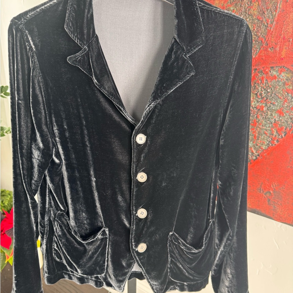 CP Shades washable Black Velvet Blazer